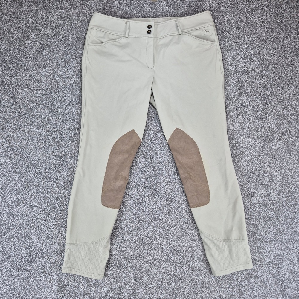 RJ Classics Gulf Knee Patch Breeches Womens 32R Sand Equestrian Riding Pants